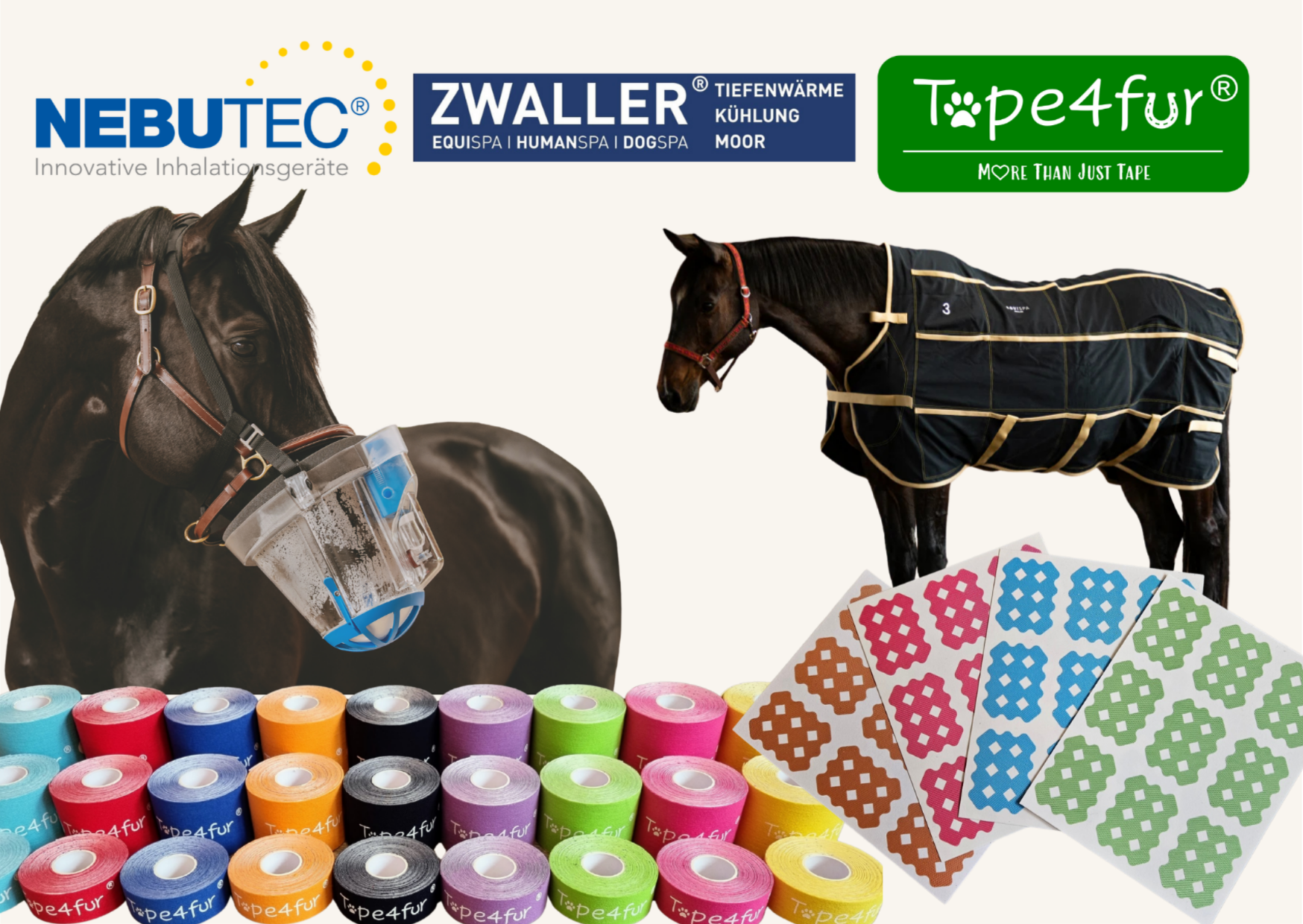Hilfsmittel zur Pferdetherapie – Inhalation, Tapes & mehr | imFUTTERSACK