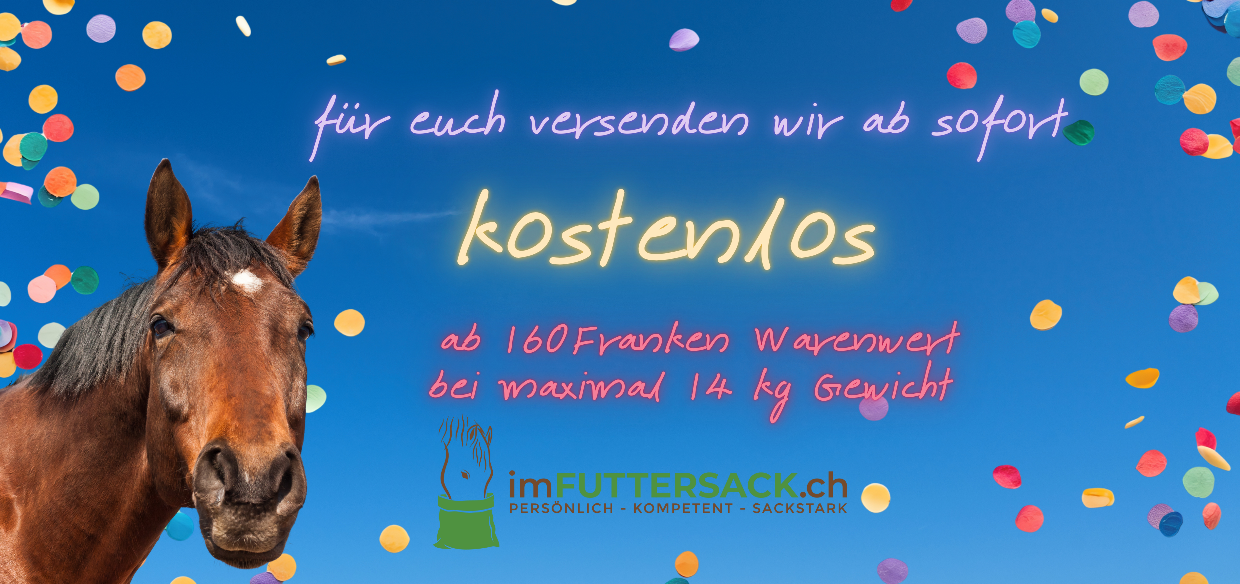 Versandkostenfrei ab 160Fr. bei max. 14kg imFUTTERSACK