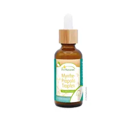PerNaturam Myrrhe-Propolis-Tropfen zur Pflege der Schleimhäute, mit Harzen von Myrrhe und Propolis. Keimhemmenden und Pilzabwehrenden.  Jetzt bei imFUTTERSACK in der Schweiz bestellen.