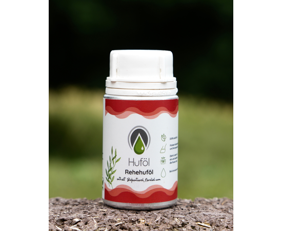 Hufpflegeöl für Pferde mit Rehehuf – 100% natürlich & pflanzlich, unterstützt das Hufhorn, 100ml. Bei imFUTTERSACK in der Schweiz bestellen.